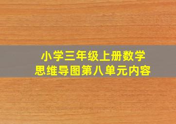 小学三年级上册数学思维导图第八单元内容