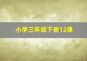 小学三年级下册12课