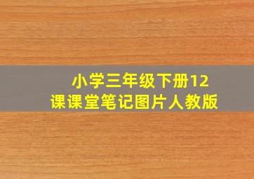 小学三年级下册12课课堂笔记图片人教版