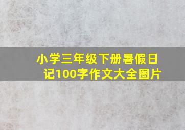 小学三年级下册暑假日记100字作文大全图片