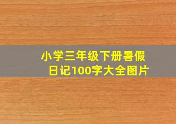 小学三年级下册暑假日记100字大全图片