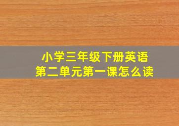 小学三年级下册英语第二单元第一课怎么读