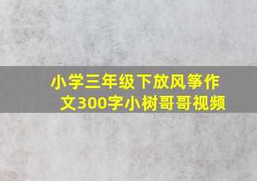 小学三年级下放风筝作文300字小树哥哥视频