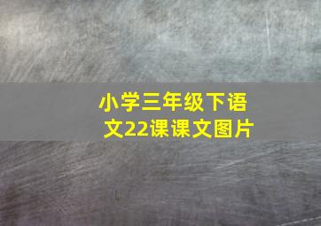 小学三年级下语文22课课文图片