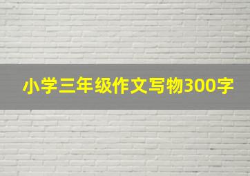 小学三年级作文写物300字