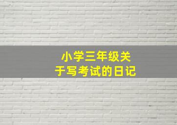 小学三年级关于写考试的日记