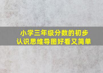 小学三年级分数的初步认识思维导图好看又简单