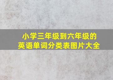 小学三年级到六年级的英语单词分类表图片大全