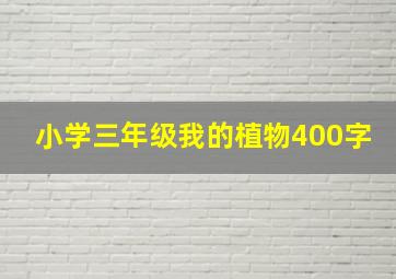 小学三年级我的植物400字