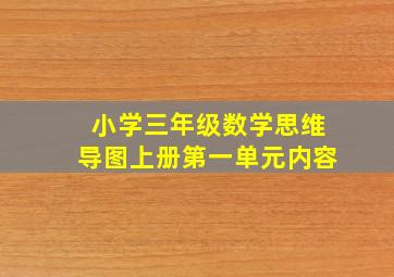 小学三年级数学思维导图上册第一单元内容