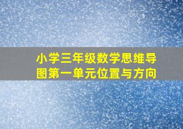 小学三年级数学思维导图第一单元位置与方向