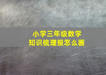 小学三年级数学知识梳理报怎么画