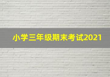 小学三年级期末考试2021