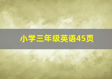 小学三年级英语45页