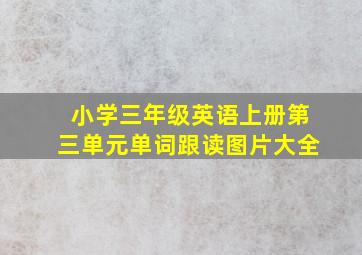 小学三年级英语上册第三单元单词跟读图片大全