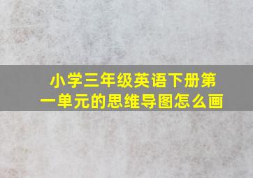 小学三年级英语下册第一单元的思维导图怎么画