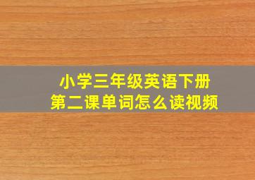 小学三年级英语下册第二课单词怎么读视频