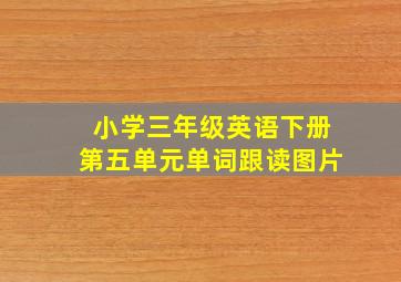 小学三年级英语下册第五单元单词跟读图片