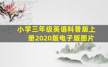 小学三年级英语科普版上册2020版电子版图片