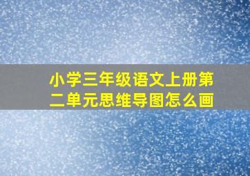 小学三年级语文上册第二单元思维导图怎么画