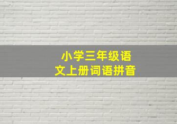 小学三年级语文上册词语拼音