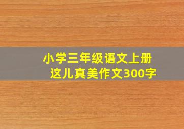 小学三年级语文上册这儿真美作文300字