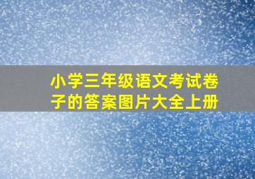 小学三年级语文考试卷子的答案图片大全上册