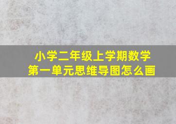 小学二年级上学期数学第一单元思维导图怎么画