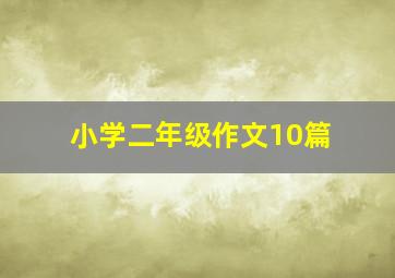 小学二年级作文10篇