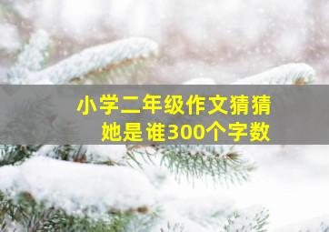 小学二年级作文猜猜她是谁300个字数