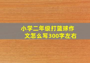 小学二年级打篮球作文怎么写300字左右