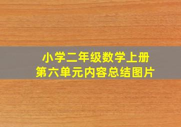 小学二年级数学上册第六单元内容总结图片