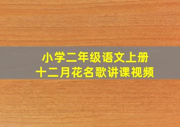 小学二年级语文上册十二月花名歌讲课视频