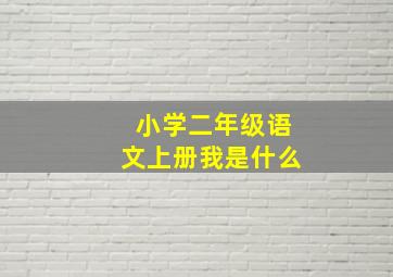 小学二年级语文上册我是什么