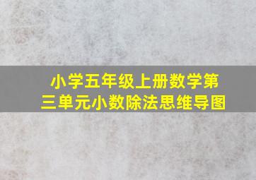 小学五年级上册数学第三单元小数除法思维导图