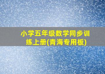 小学五年级数学同步训练上册(青海专用板)