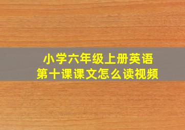 小学六年级上册英语第十课课文怎么读视频