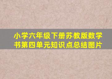 小学六年级下册苏教版数学书第四单元知识点总结图片