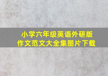 小学六年级英语外研版作文范文大全集图片下载