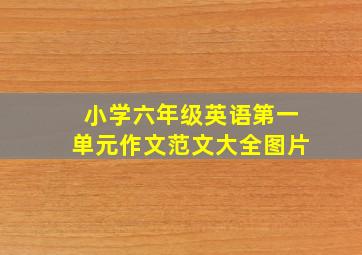 小学六年级英语第一单元作文范文大全图片