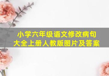 小学六年级语文修改病句大全上册人教版图片及答案