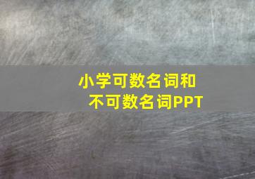 小学可数名词和不可数名词PPT