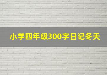 小学四年级300字日记冬天