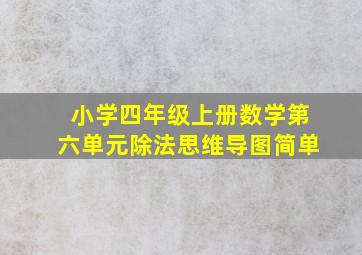 小学四年级上册数学第六单元除法思维导图简单