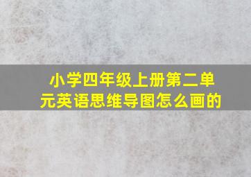 小学四年级上册第二单元英语思维导图怎么画的