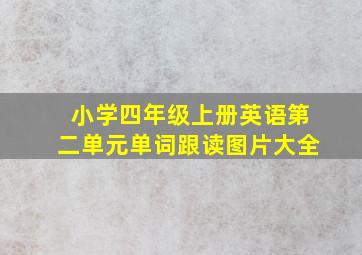 小学四年级上册英语第二单元单词跟读图片大全