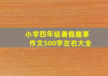 小学四年级暑假趣事作文500字左右大全