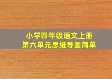 小学四年级语文上册第六单元思维导图简单