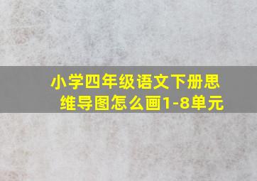 小学四年级语文下册思维导图怎么画1-8单元