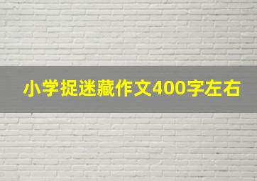 小学捉迷藏作文400字左右